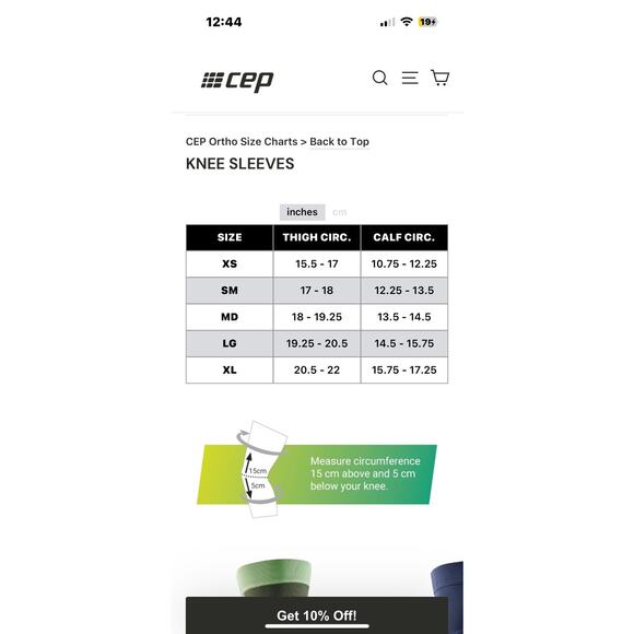 CEP ortho Knee Sleeve Unisex Size I Compression Sport NIB - Picture 5 of 7